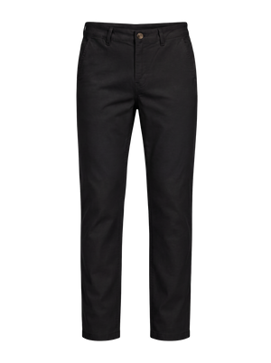 Tapered Fit Mid Stretch Casual Cotton Bromley Black Chino Trouser