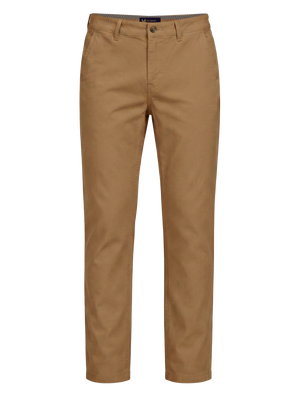 Tapered Fit Mid Stretch Casual Cotton Bromley Tobacco Chino Trouser