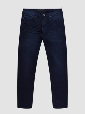Tapered Fit Mid Stretch Skylark Navy Jeans