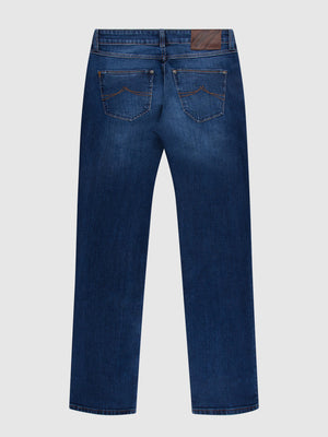 Straight Fit Mid stretch Trecker Dark Wash Mens Denim Jean