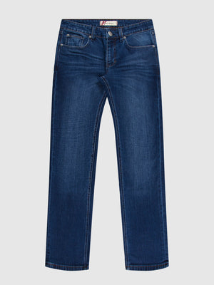 Straight Fit Mid stretch Trecker Dark Wash Mens Denim Jean