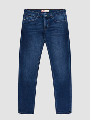 Tapered Mid stretch Trecker Dark Wash Mens Denim Jean