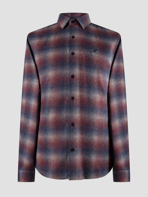 Regular Fit Benz Burgundy Check Long Sleeve Shirt