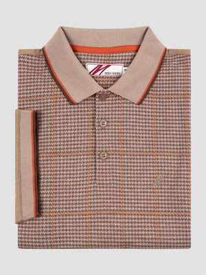 Regular Fit Nova Oak Check Jersey Polo