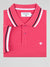 Regular Fit Textured Cotton Jersey Stockholm Pale Red Polo