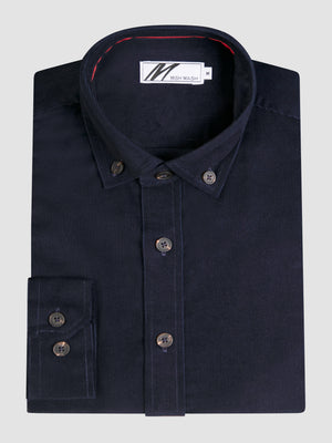Long sleeve navy cord shirt