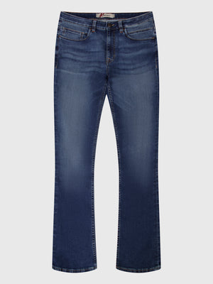 Bootcut (Flare) Fit High Stretch Ajanta Blue Denim Jean