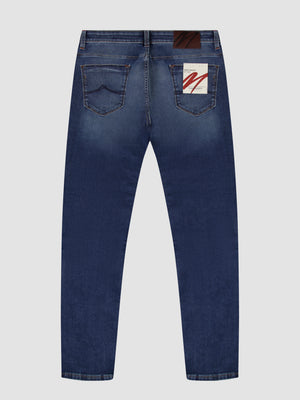Tapered Fit High Stretch Ajanta Blue Denim Jean