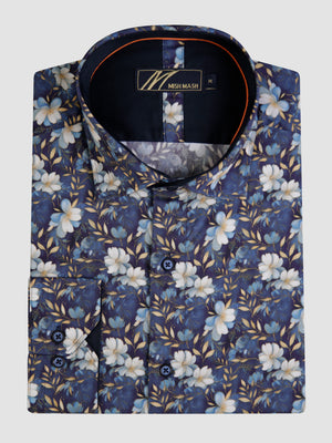 Navy floral shirt