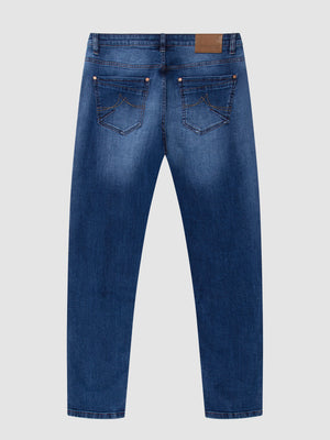 Tapered Fit Mid Stretch Bolivia Mid Denim Jeans