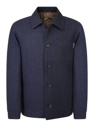 Baltoro Navy Wool Blend Jacket