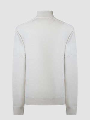 The back of the gardenia long sleeve 3/4 zip sweat top for men.