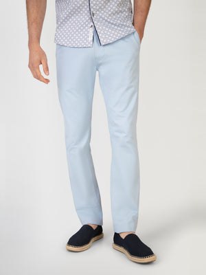 Tapered Fit Bromley Casual Sky Blue Chino Trouser