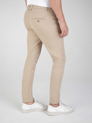 Tapered Fit Mid Stretch Casual Cotton Bromley Stone Chino Trouser