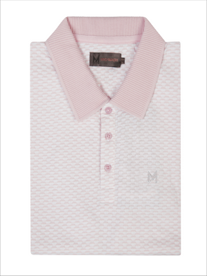 Capri off Wht & Pale Pink Polo