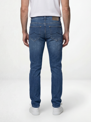 Tapered Fit Flex Indigo Mid Jean
