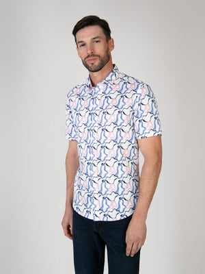 Marine White & Blue S/S Shirt