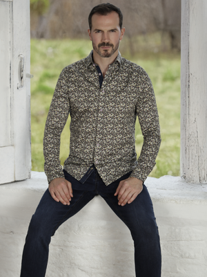 Nickel Sage & multi L/S Shirt