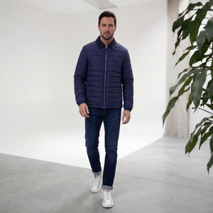 Regular Fit Roman Navy Casual Puffer Jacket