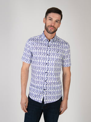 Selerno Navy & Pistachio S/S Shirt