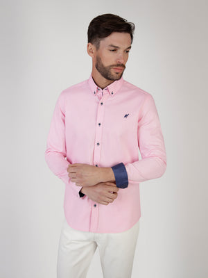 Regular Fit Summit Pink Oxford Long Sleeve Shirt