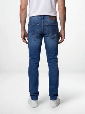 Tapered Fit Seltzer Blue Black Denim