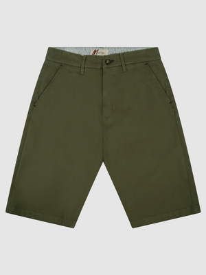 Mid Stretch Weymouth Dark Khaki Chino Shorts