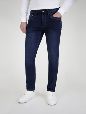 Slim Fit Mid Stretch Alento Navy Jeans