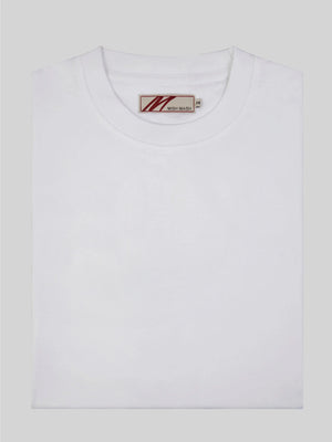Organic cotton white short sleeve tshirt. Menswear UK