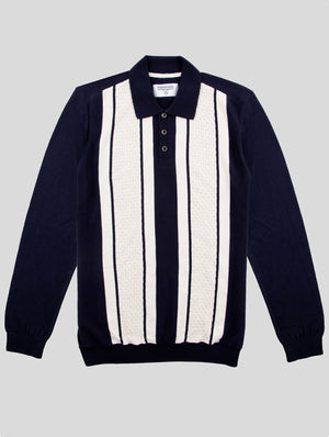 blanco-navy-textured-mens-long-sleeve-knitted-polo-shirt-mish-mash