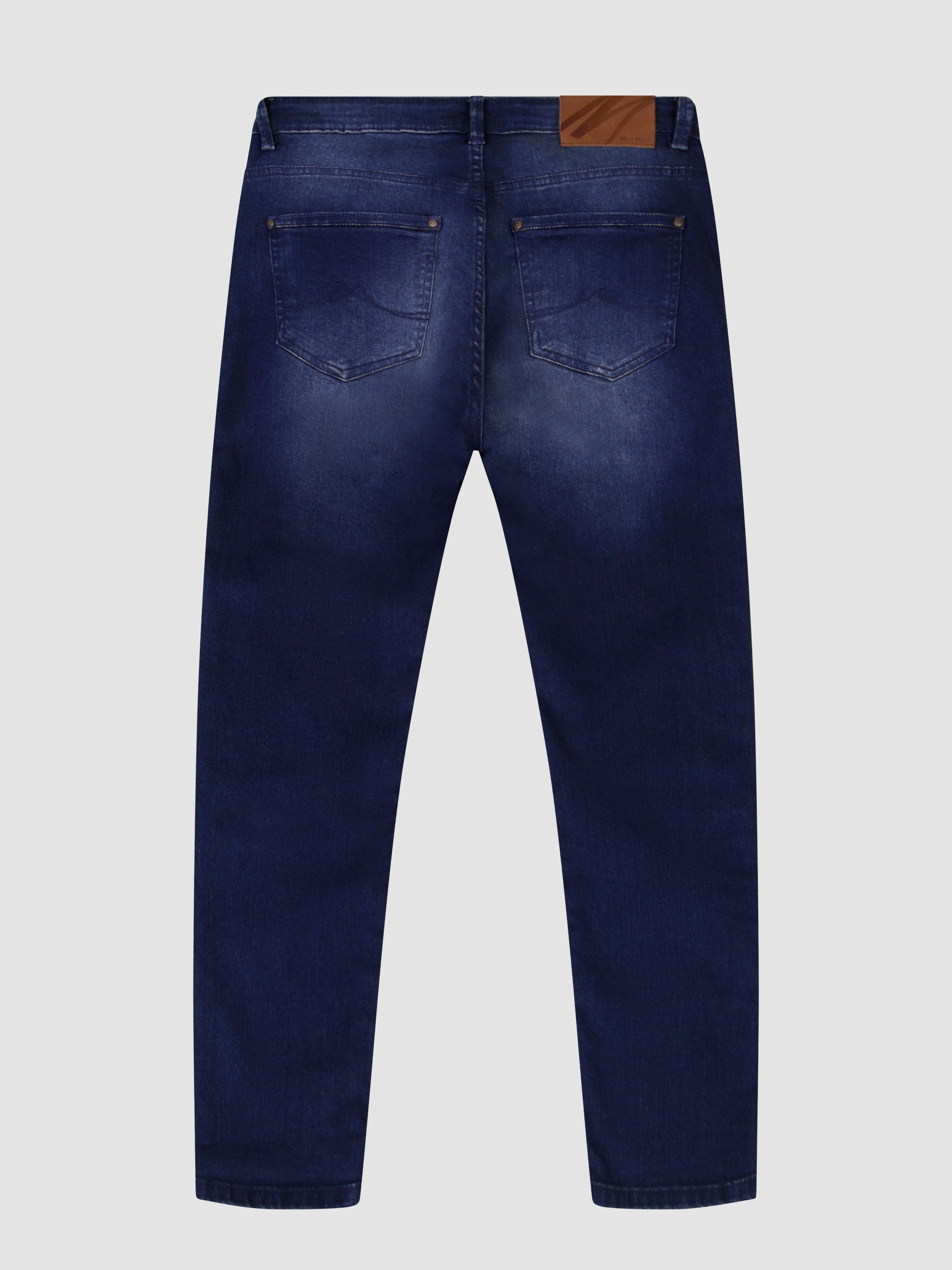 Tapered Fit Mid Stretch Bradley Blue Black Denim Jeans
