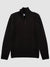 Regular Fit Cable Black 3/4 Zip Knitted Sweater