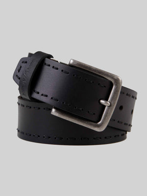 Leather Fixed Black Jean Belt