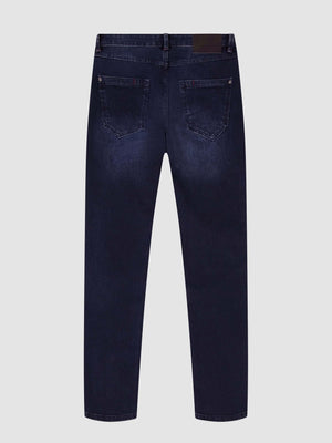 Tapered Fit Mid Stretch Gabbro Midnight Jeans