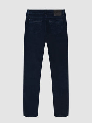 Slim Fit Mid Stretch Brushed Denim Hawker Dark Jeans