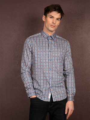 Ivy White & Blue L/S Shirt