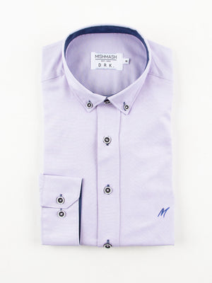 Regular Fit Summit Pale Lilac Oxford Long Sleeve Shirt
