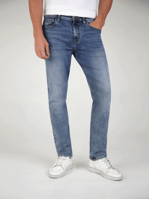 Tapered Fit Mist Light Denim Jean