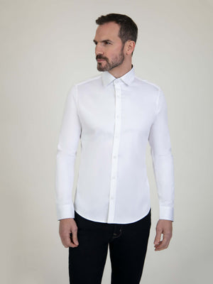 Rosewood White L/S Stretch Shirt
