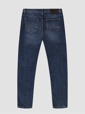 Tapered Fit Mid Stretch Sentinel Dark Denim Jeans