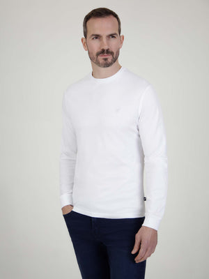 Spruce White L/S Crew Neck