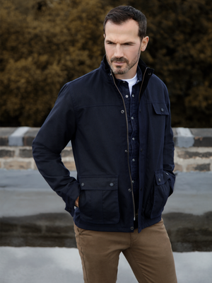 Utilis Navy Wax Jacket