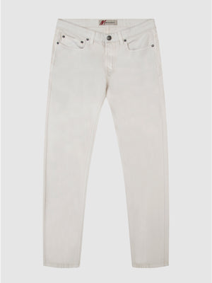 Tapered Fit Verdant White Denim Jeans