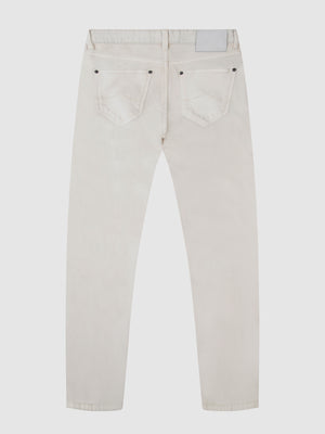 Tapered Fit Verdant White Denim Jeans