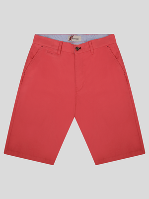 Mid Stretch Weymouth Washed Red Chino Shorts