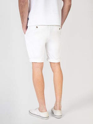 Mid Stretch Weymouth White Twill Short