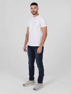 Stretch mens navy resin coated slim fit denim jean mish mash lot xx