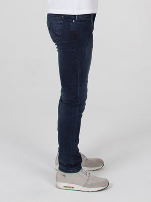 Stretch mens navy resin coated slim fit denim jean mish mash lot xx