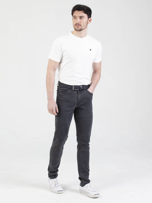 Stretch mens brushed grey slim fit denim jean mish mash