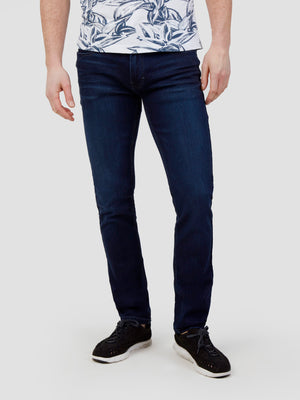 Stretch mens blue blue indigo wash slim fit denim jean mish mash